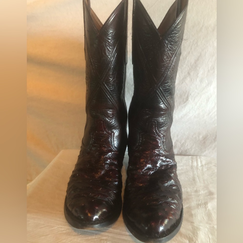 Men's Tony Lama ostrich cowboy boots 9 ee
